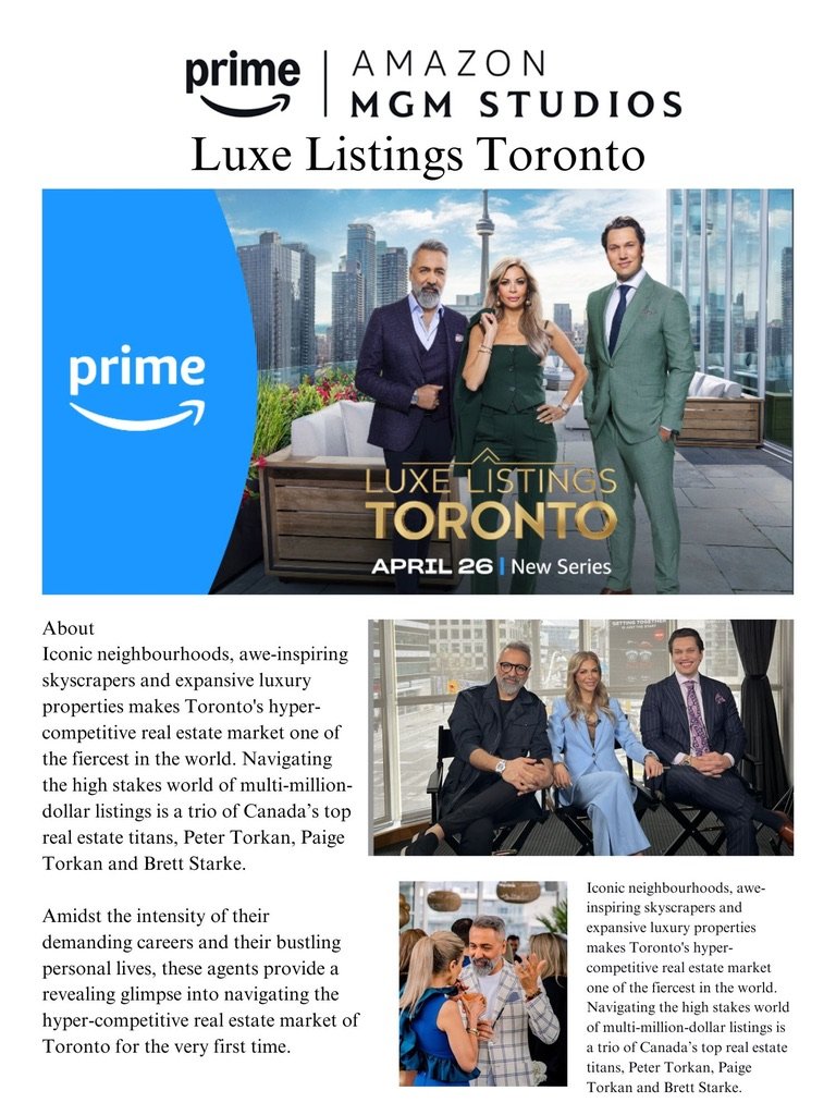 Amazon MGM Studios · Prime Video: Prime Video reveals official trailer for Luxe Listings Toronto