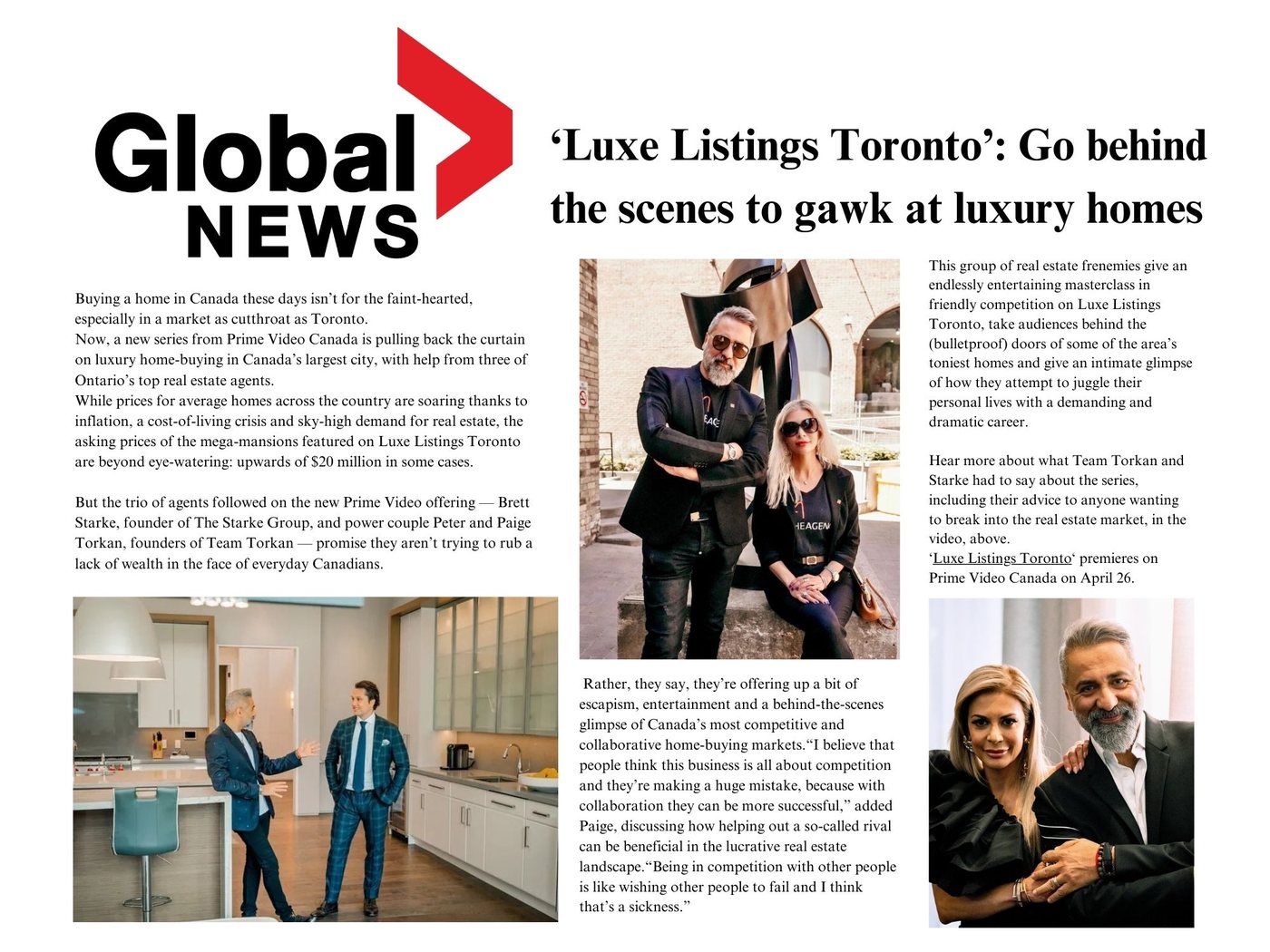 Global News article: ‘Luxe Listings Toronto’: Go behind the scenes to gawk at luxury homes