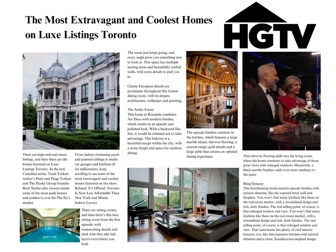HGTV Canada · Home Network article: The Most Extravagant and Coolest Homes on Luxe Listings Toronto