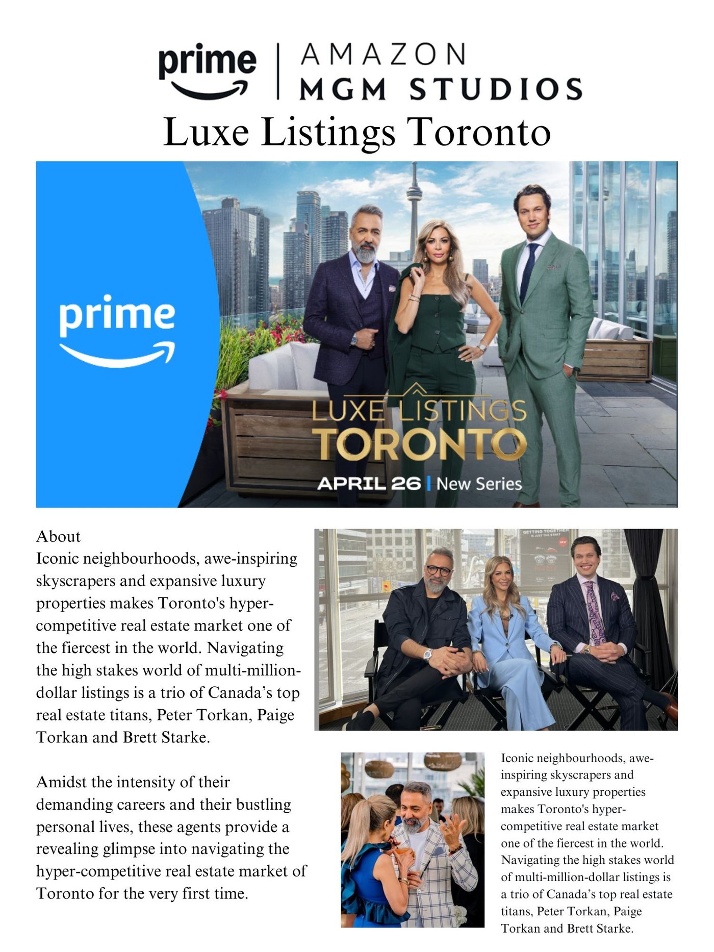 Prime Video article: Luxe Listings Toronto